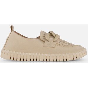 Ilse Jacobsen - Tulip 3884 - Dames Schoenen - Beige - Ademende Gebreide Instapper