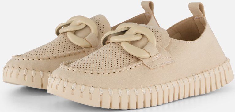 Ilse Jacobsen - Tulip 3884 - Dames Schoenen - Beige - Ademende Gebreide Instapper