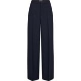 Mos Mosh - Mmleya Miley Pant - Broek - Blauw - Polyester - Klassieke Pasvorm