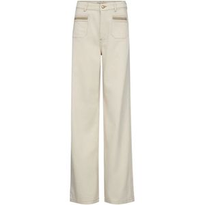 MOS Mosh, Dames, Jeans, Beige, Maat: W27 Katoen,