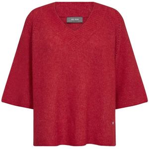 Mos Mosh Trui rood (Maat: L) - Effen - Halslijn: V-hals,