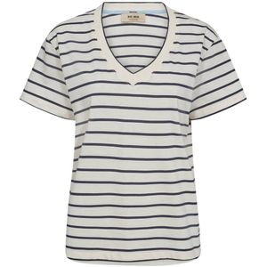 MOS MOSH T-shirt V-hals Boxy Fit Dames - Model 'NANI'
