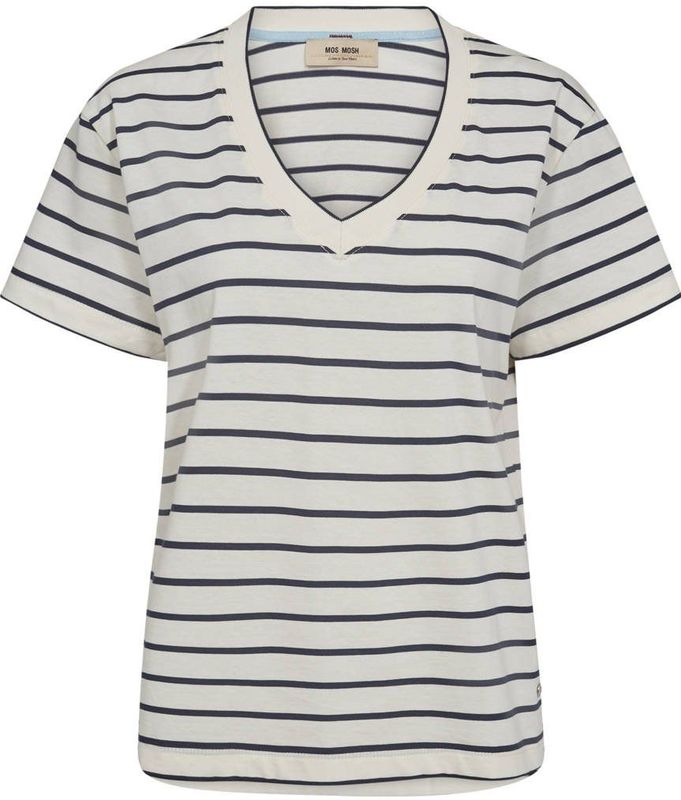 MOS MOSH T-shirt V-hals Boxy Fit Dames - Model 'NANI'