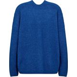 MOS MOSH - Gebreide Trui - Blauw - Losse Pasvorm - Lange Mouw