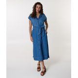 Jeansjurk met strikceintuur, model 'Pitti Nalin'