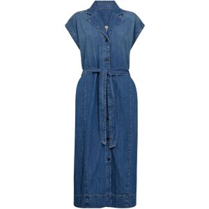 Jeansjurk met strikceintuur, model 'Pitti Nalin'