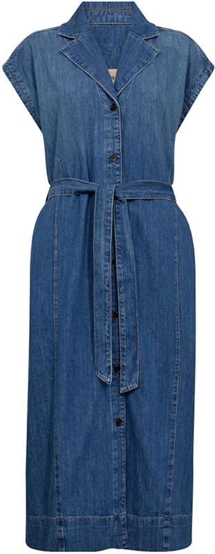 Jeansjurk met strikceintuur, model 'Pitti Nalin'