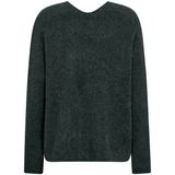 MOS MOSH - Thora - Gebreide Trui - Donkergroen - Losse Pasvorm