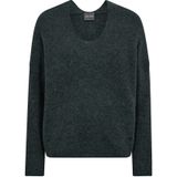 MOS MOSH - Thora - Gebreide Trui - Donkergroen - Losse Pasvorm