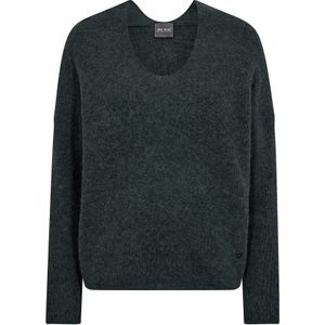 MOS MOSH - Thora - Gebreide Trui - Donkergroen - Losse Pasvorm