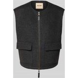 MOS Mosh - Mmelise Loisa Wool Vest - Grijs - Dames - Ronde Hals - Luxe Wolmix