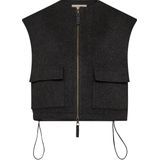 MOS Mosh - Mmelise Loisa Wool Vest - Grijs - Dames - Ronde Hals - Luxe Wolmix