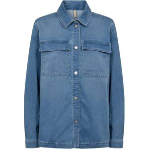 Soyaconcept, Dames, Blouses & Shirts, Blauw, Maat: S Denim,