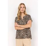 Blouse - Pietta 1 - Dierenprint - Gevoerde Zoom/Rand - Tuniek Kraag