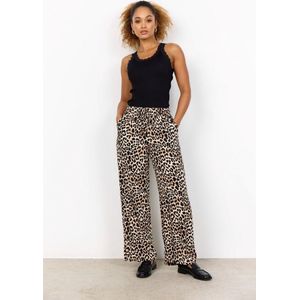 Broek - Pietta - Dierenprint - 7/8 lengte - Wide leg - Mid waist