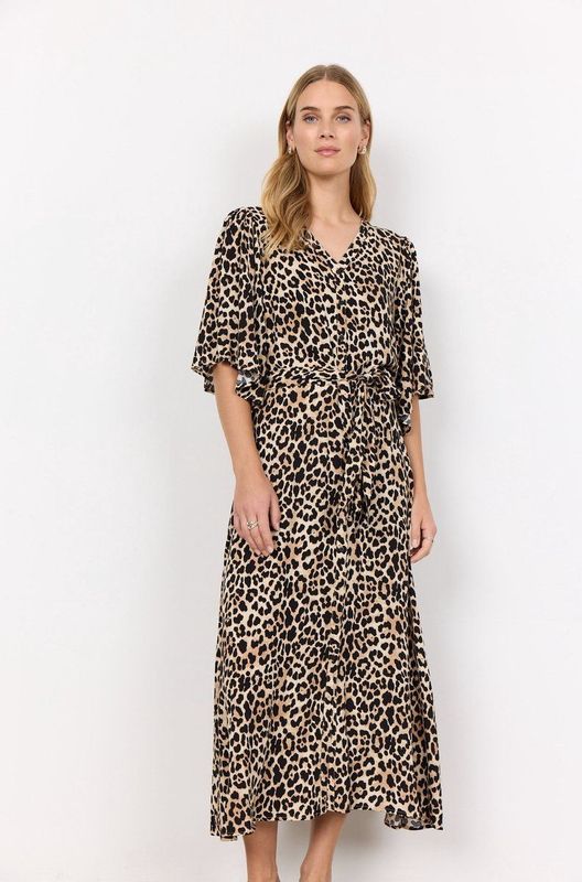 SC-PIETTA Jurk - Luipaardprint - 100% Viscose ECOVERO