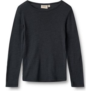 WHEAT - Alfie - T-shirt - Zwart - Merino-ondergoed - Kinderen