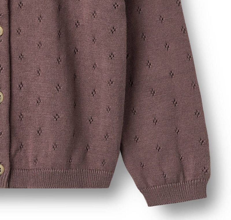 WHEAT - Maia - Vest - Plum - Knoopsluiting - Lange Mouwen - A-lijn