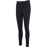 Hummel - hmlCOURT MID WAIST POCKET TIGHTS - Legging - Zwart - Gebreid Interlockmateriaal
