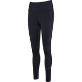 Hummel - hmlCOURT MID WAIST POCKET TIGHTS - Legging - Zwart - Gebreid Interlockmateriaal