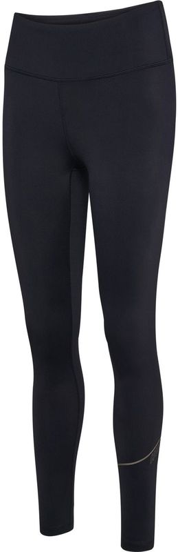 Hummel - hmlCOURT MID WAIST POCKET TIGHTS - Legging - Zwart - Gebreid Interlockmateriaal
