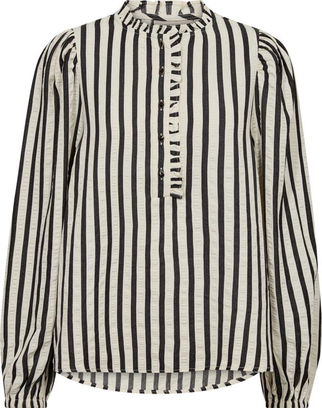 Freequent - Blouse - Zwart - Katoen