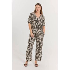 FREEQUENT - FQLAVISCO - Casual Broek - Bruin - Straight Fit - Regular Waist