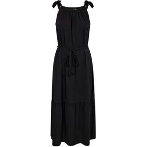 FREEQUENT - Zomerjurk - Zwart - Mouwloos - Ronde Hals - Polyester