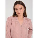 Freequent - FQHELLY Blouse - Moonbeam w. Baked Apple - 100% Katoen