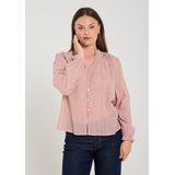 Freequent - FQHELLY Blouse - Moonbeam w. Baked Apple - 100% Katoen