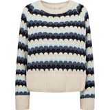 Freequent - Veelkleurige Trui - Ronde Hals - Dames - 100% Polyester