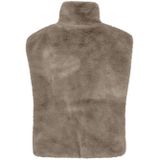 Freequent - Fqfony Waistcoat - Damesjas - Morel - Mouwloos - Teddy-patroon