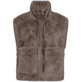 Freequent - Fqfony Waistcoat - Damesjas - Morel - Mouwloos - Teddy-patroon