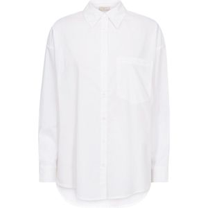 Freequent - FQJOLLE-SHIRT - Blouse - Wit - Effen - Halslijn: Polokraag
