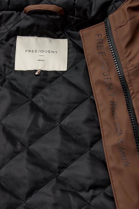 Free Quent - Fqrain-jacket - Gewatteerde Regenjas - Mustang