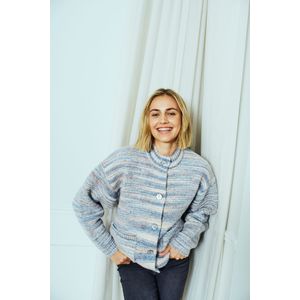 Freequent - FQGRSClas - Vest - Blauw - Zachte Stof met Textuurpatroon