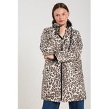 Free Quent - Fqrain-jacket - Gewatteerde Regenjas - Panterprint