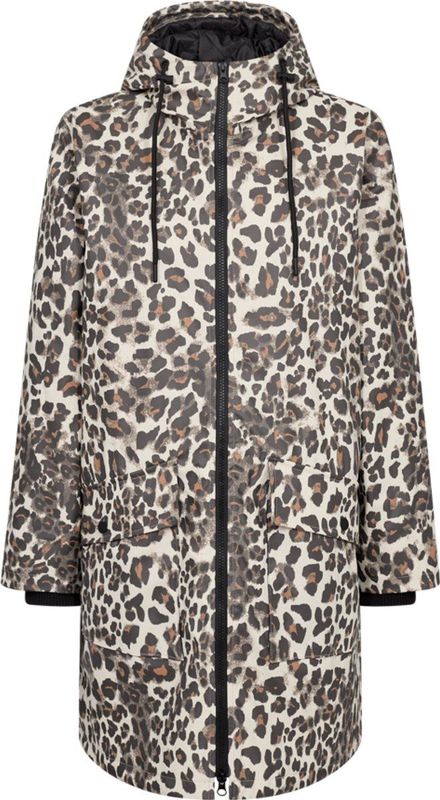 Free Quent - Fqrain-jacket - Gewatteerde Regenjas - Panterprint