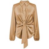 Freequent - FQDOVE - Blouse - Desert Taupe - Satijn Look Stof