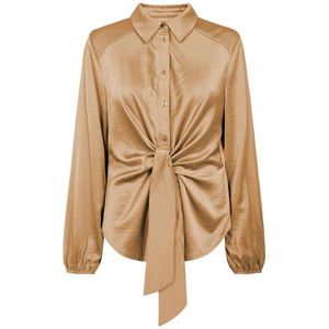 Freequent - FQDOVE - Blouse - Desert Taupe - Satijn Look Stof