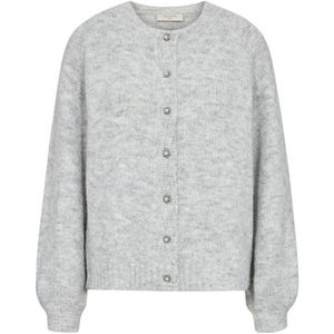 FREEQUENT - FQLOUISA-CARDIGAN - Gebreid Vest - Grijs