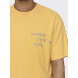 T-shirt - Zwart - Katoen - Rubberen Print - Relaxed Fit