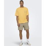 T-shirt - Zwart - Katoen - Rubberen Print - Relaxed Fit