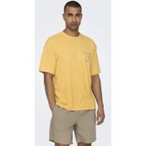 T-shirt - Zwart - Katoen - Rubberen Print - Relaxed Fit