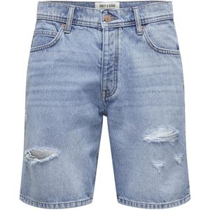 ONLY & SONS - Jeansshort - Lichtblauw - Heren