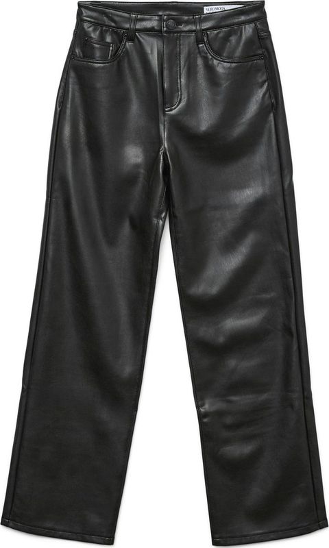 Vero Moda - Vmtessa Hr Wide Pl Pants - Zwarte Broek - Dames