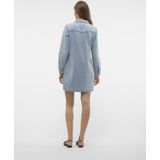 Vero Moda Vmjennie Ls Short Denim Dress Ga Noos Dames Mini Jurken