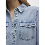 Vero Moda Vmjennie Ls Short Denim Dress Ga Noos Dames Mini Jurken