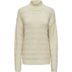 Only - Onlklarisa Life LS Highneck BF Knt - Off-White - Katoen