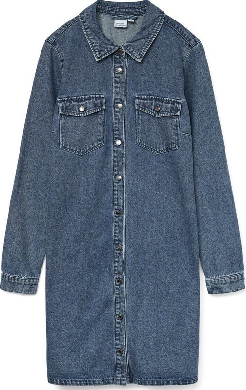 Jeansjurk - Kort - Stonewash - 90% Katoen, 10% Viscose
